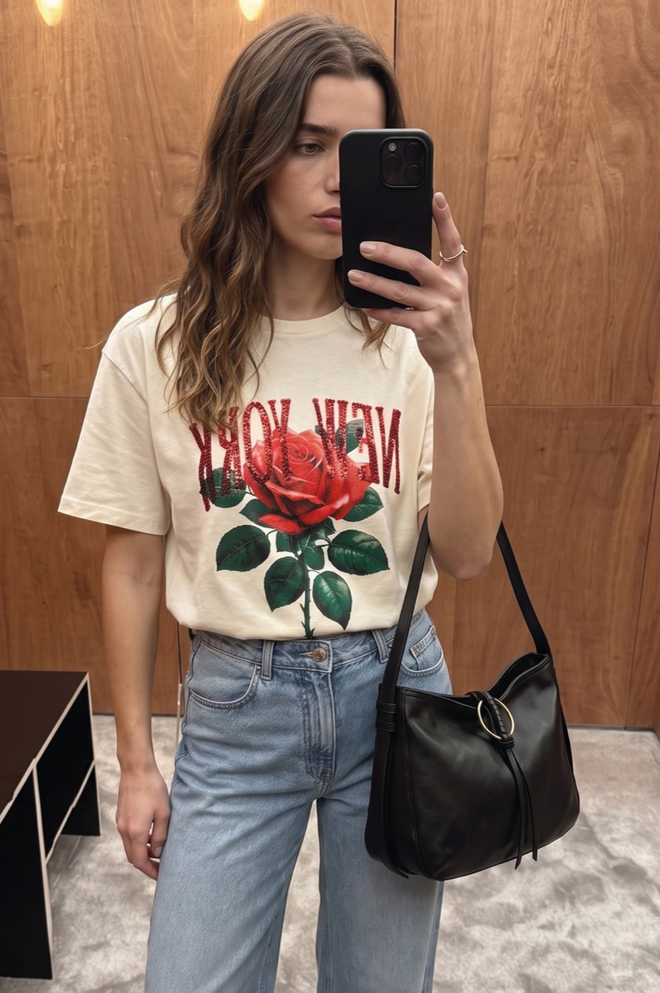 Look Zephine — remera estampada con jean